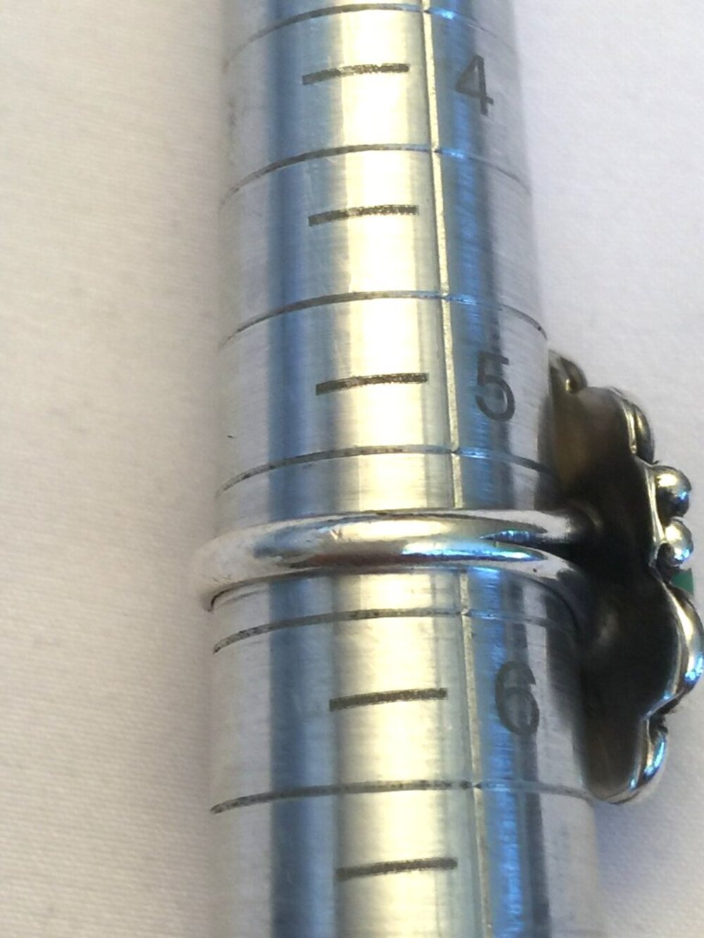 VINTAGE NAVAJO HANDMADE STERLING SILVER TURQUOISE NATIVE AMERICAN RING SIZE 5.5 - Picture 14 of 16